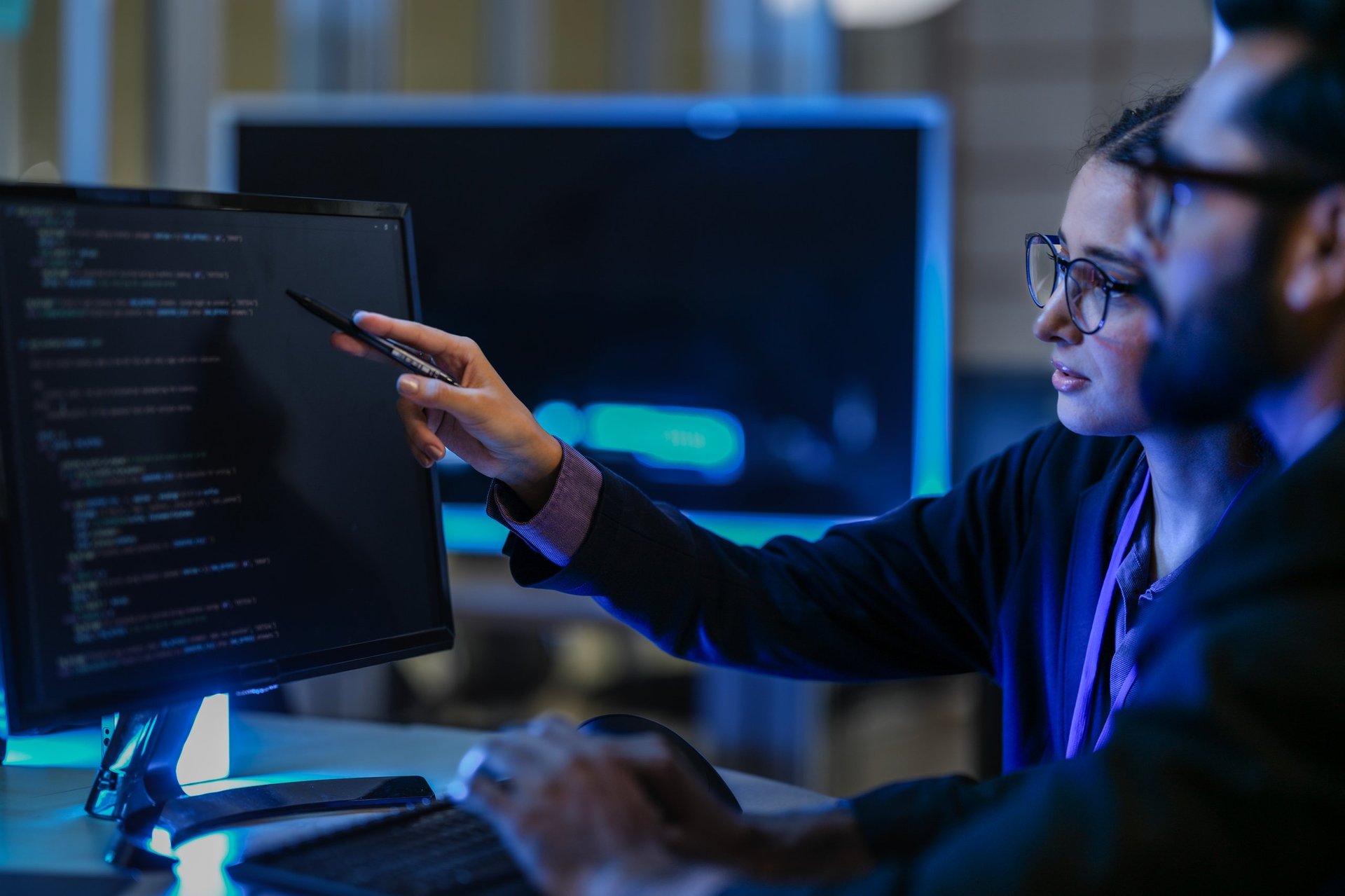 AI developers collaborating
